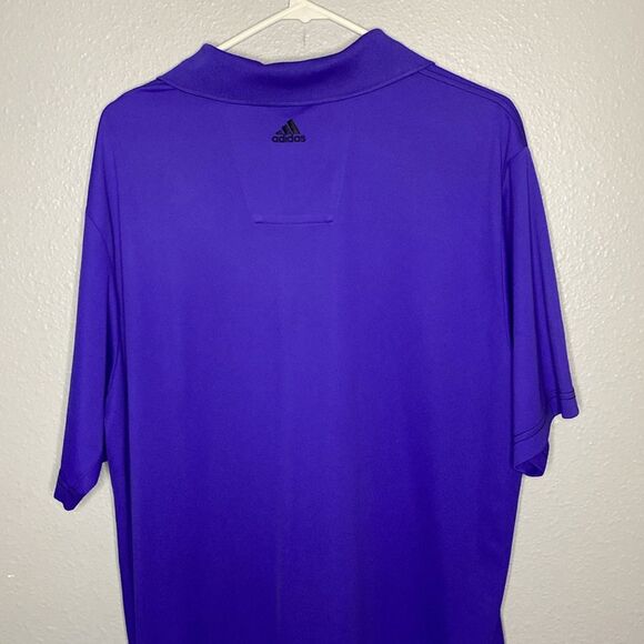 Adidas Golf Purple Black Button Up Polo Size Large - Picture 9 of 10
